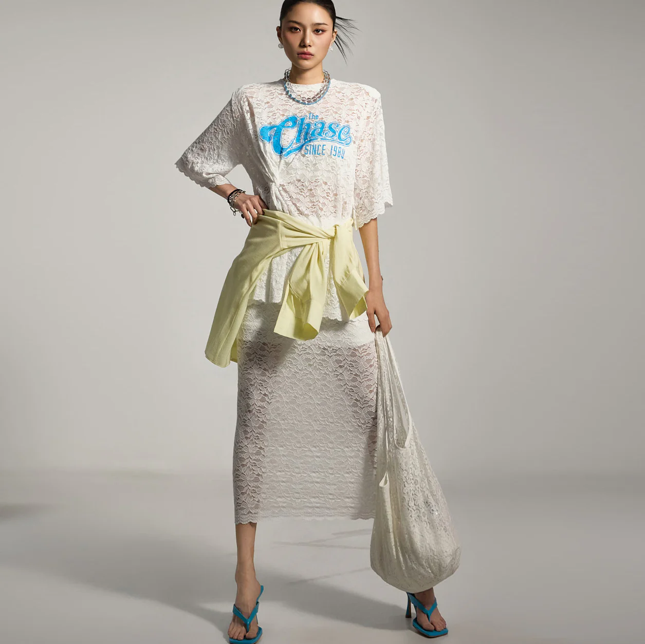 TP2124 Lace Top and Skirt Set - Image 2
