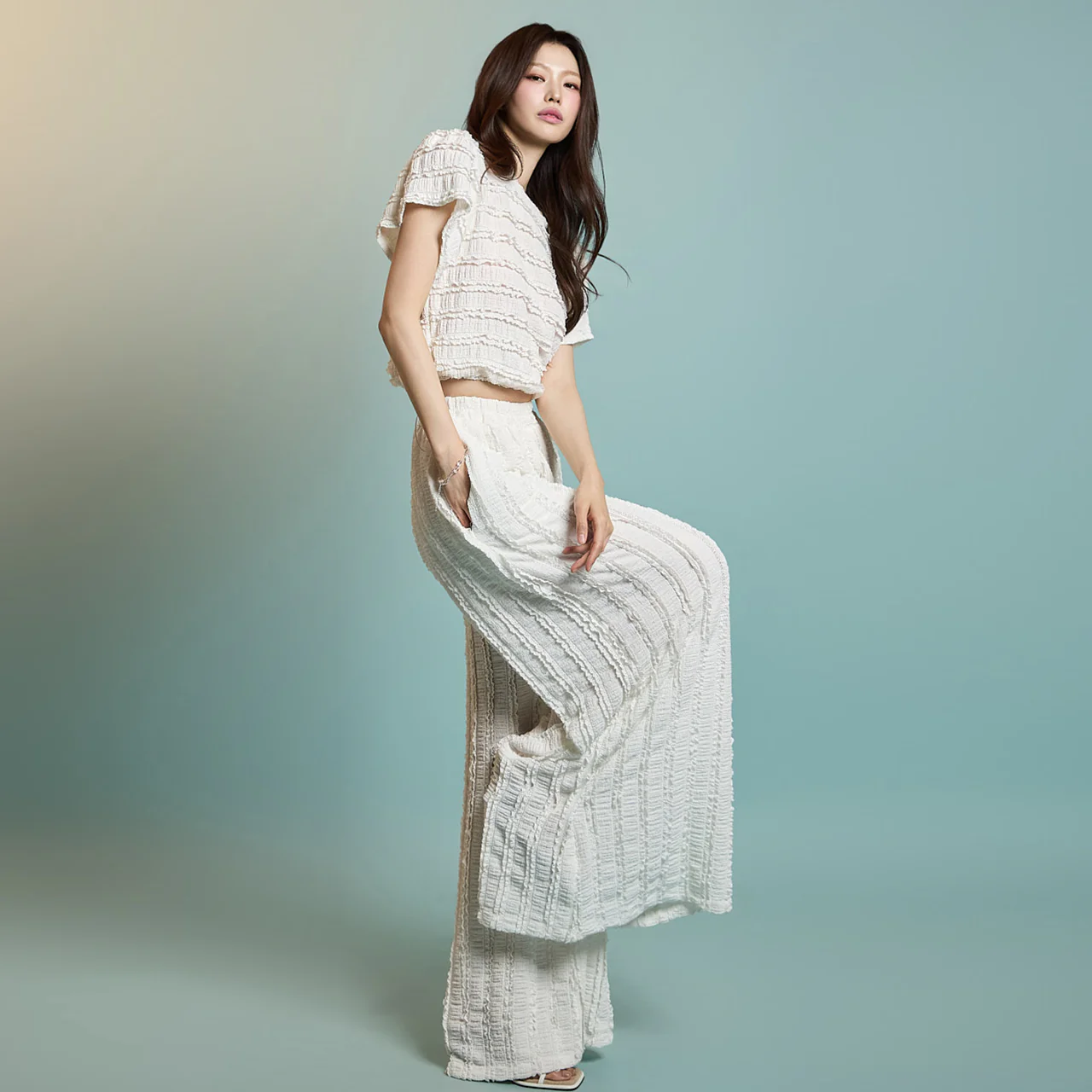 TP2168 Frill Top and Pants Set - Image 2