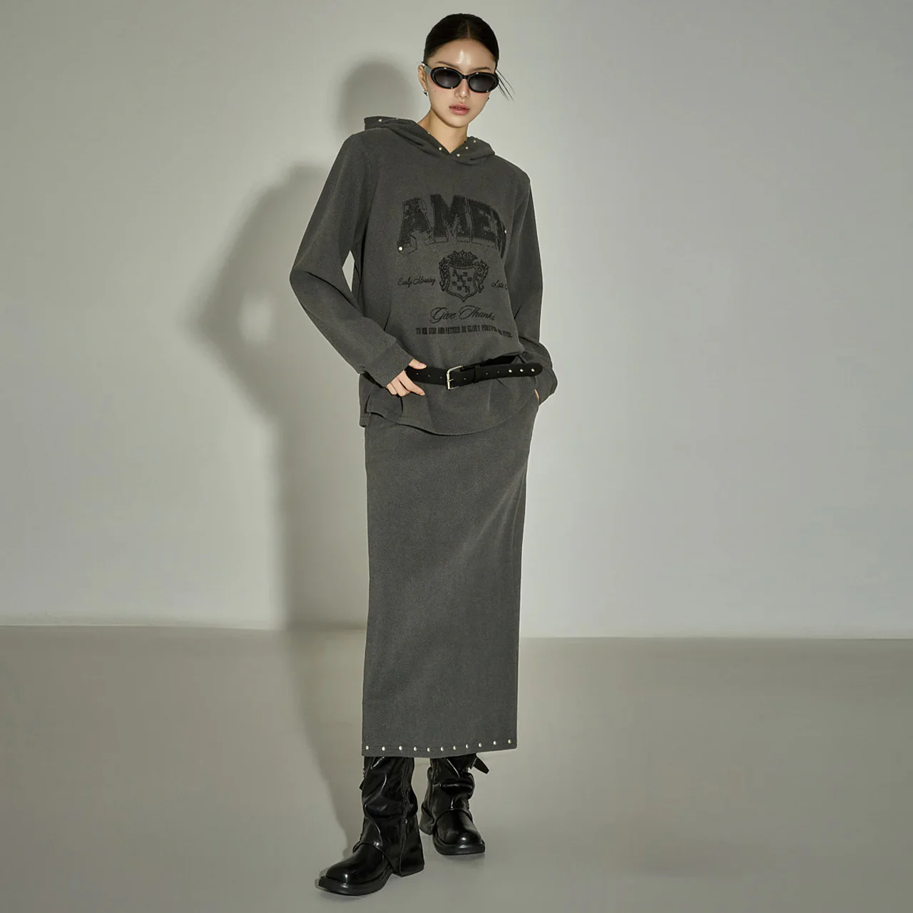 TP2254 Hooded Top and Skirt Set - Image 2