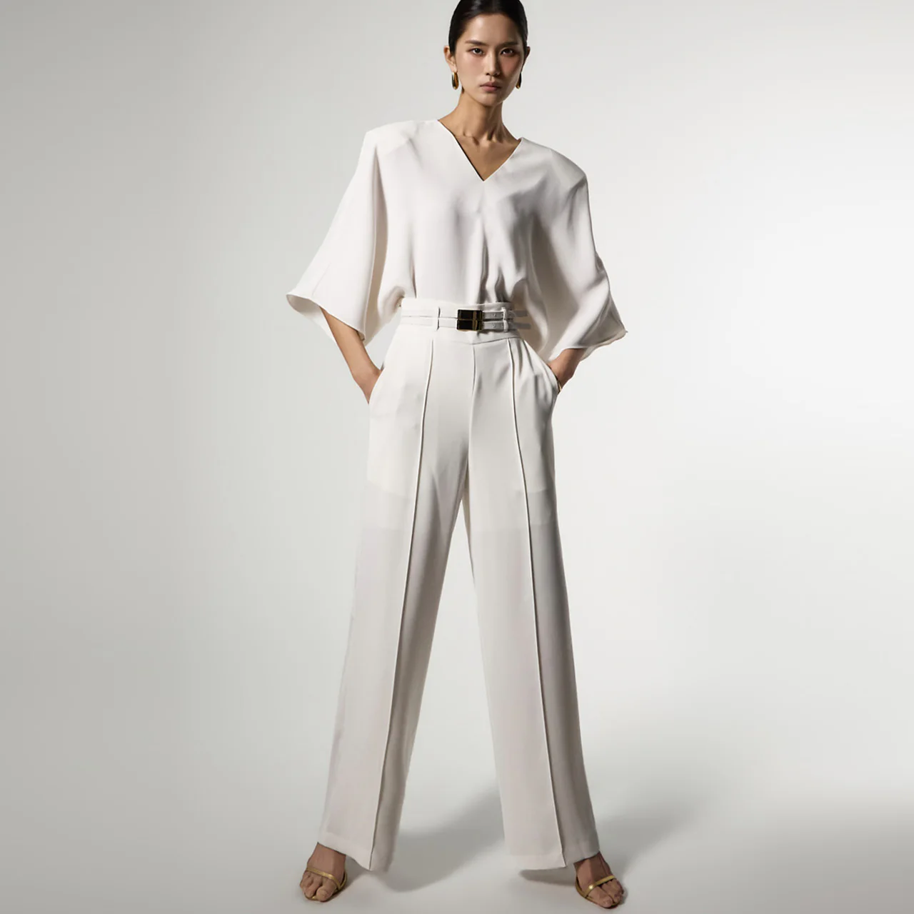 TP2356 Blouse and Slacks Set - Image 2