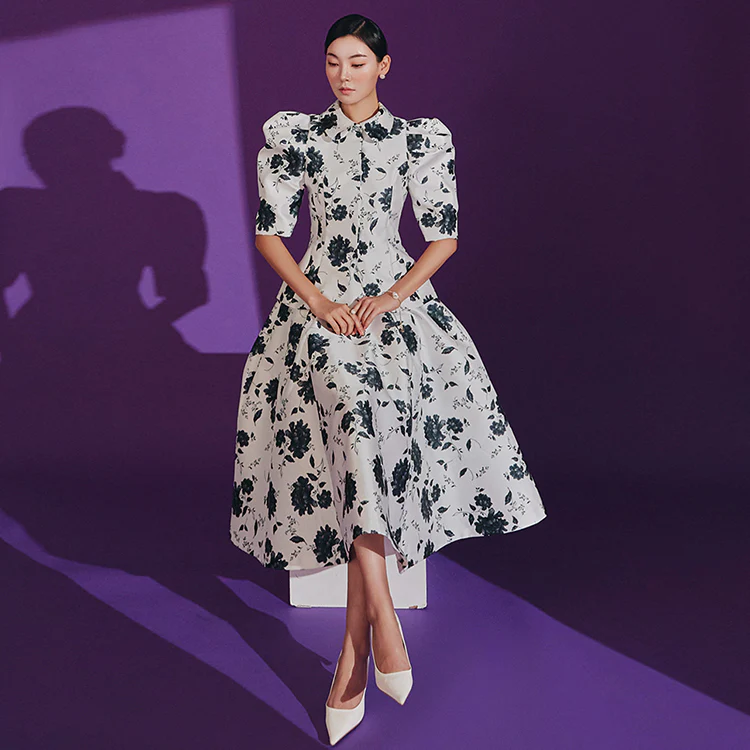 TP9126 Flower Puff Half Single Jacket Two-Piece - Image 2